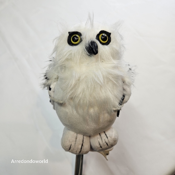 Harry Potter Owl Plush Hedwig Snow Owl 7" Stuffed Animal Good Condition - Picture 4 of 16
